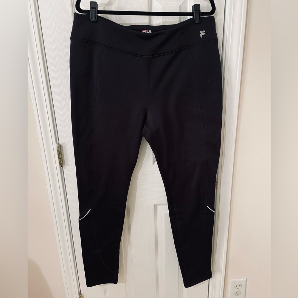 XXL fleece lined black leggings by Fila